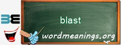 WordMeaning blackboard for blast
